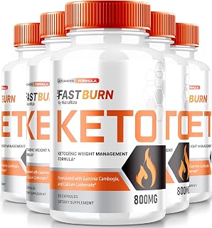 (5 Pack) Fast Burn Keto Capsules, FastBurn Advance Weight Loss Support, Maximum Support Formula, Fast Burn Pills, All Natural Keto Supplement, Fast Burn Keto Vitamins, FastBurn Reviews (300 Capsules)