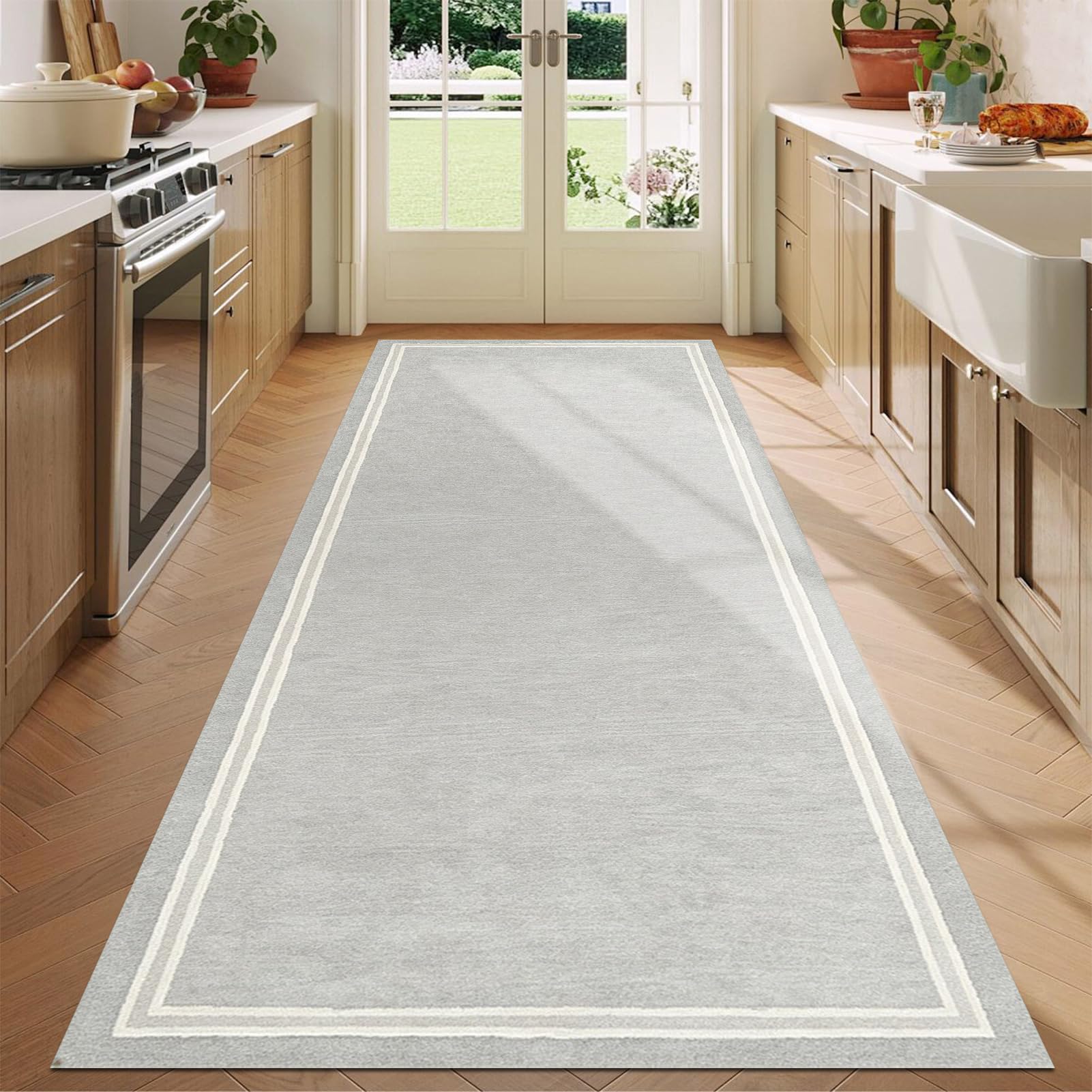 Alfombra de cocina lavable para evitar resbalones y proteger pasillos largos