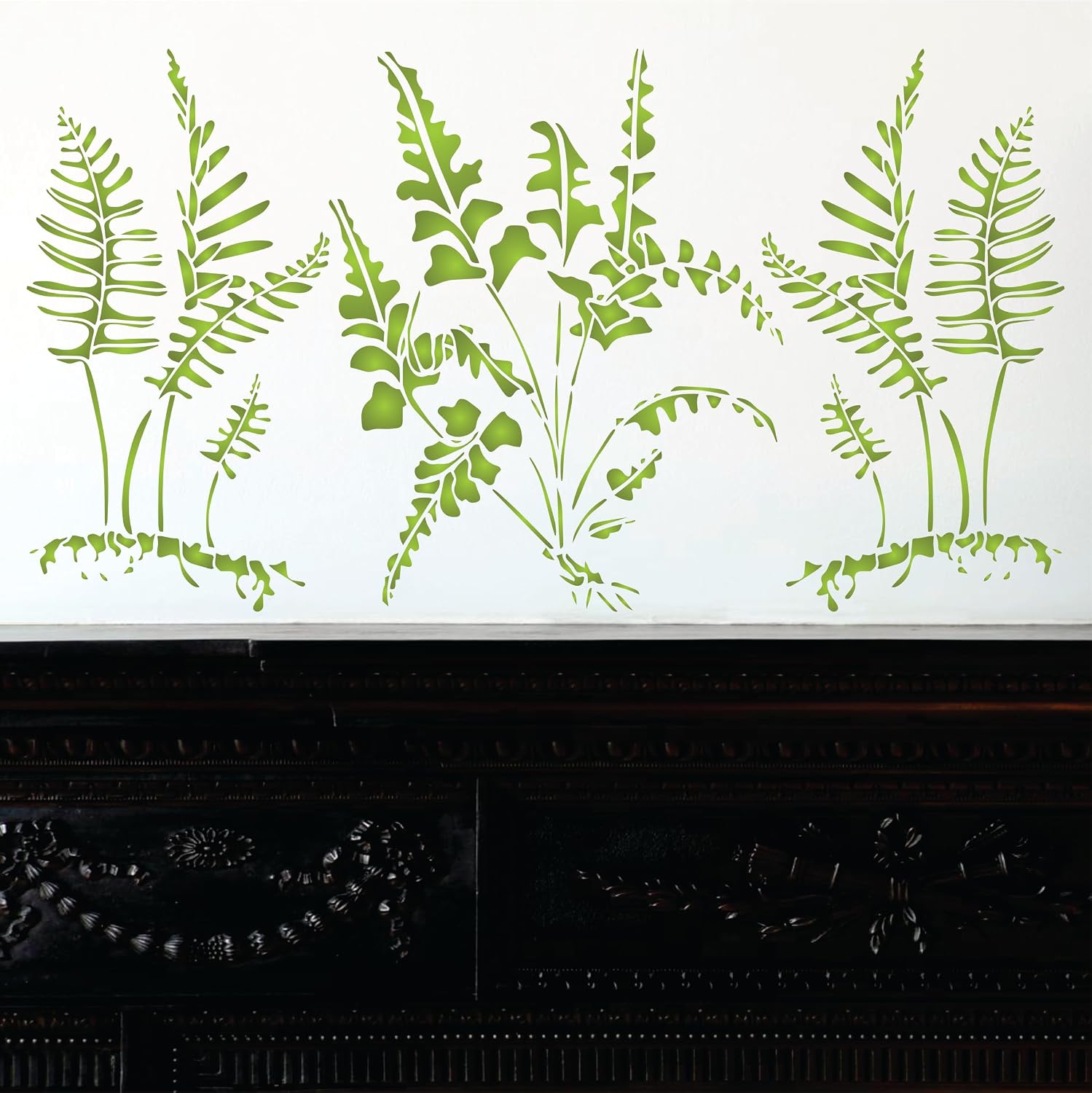 Fern Plants Stencil, 11 x 8.5 inch - Tropical Sword Ferns