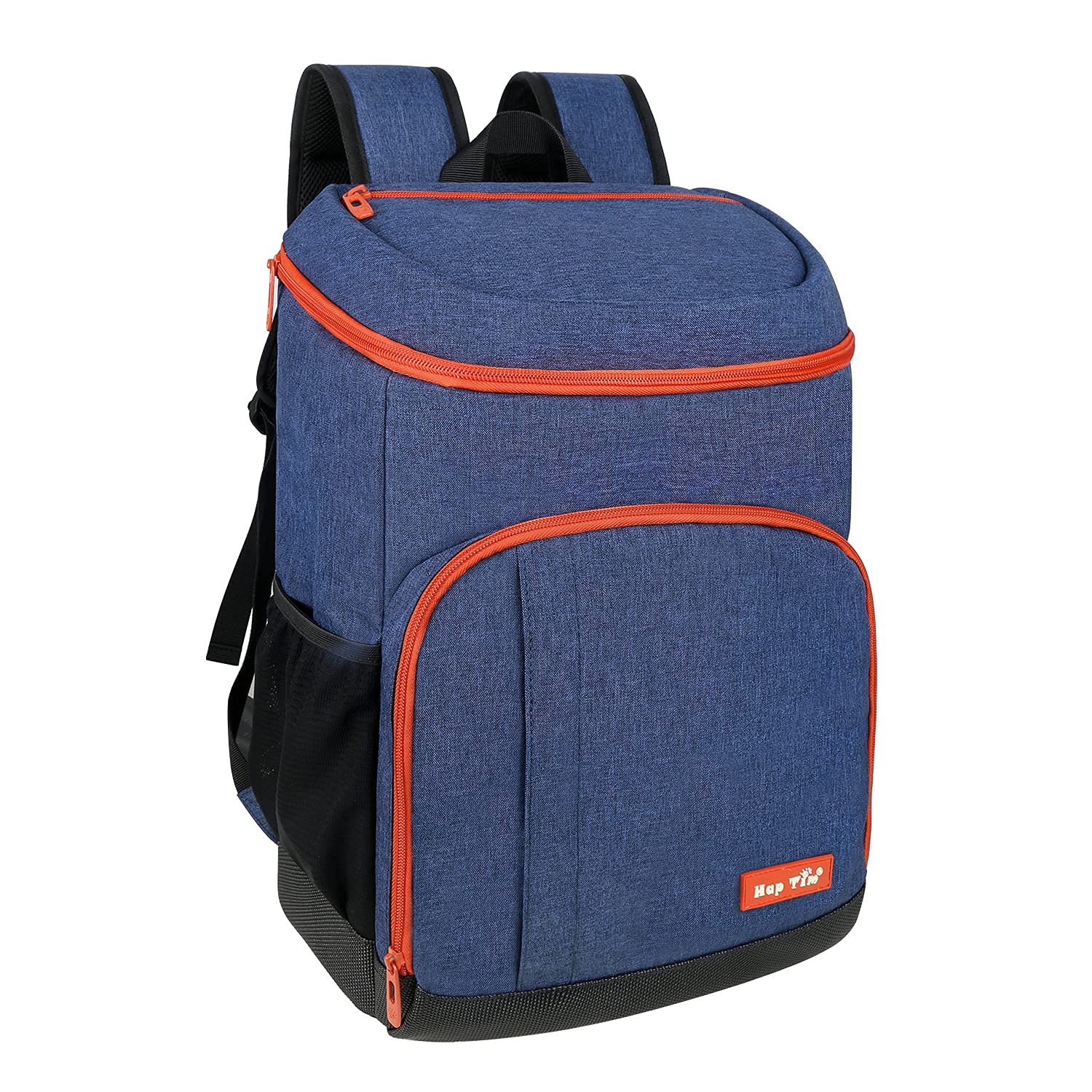 Hap Tim Insulated Leakproof 30 Can Soft Sided Portable Backpack Cooler Bag Lightweight for Travel, Lunch, Grocery Shopping,Fishing, Camping and Road Trips, Blue(1002-BL)