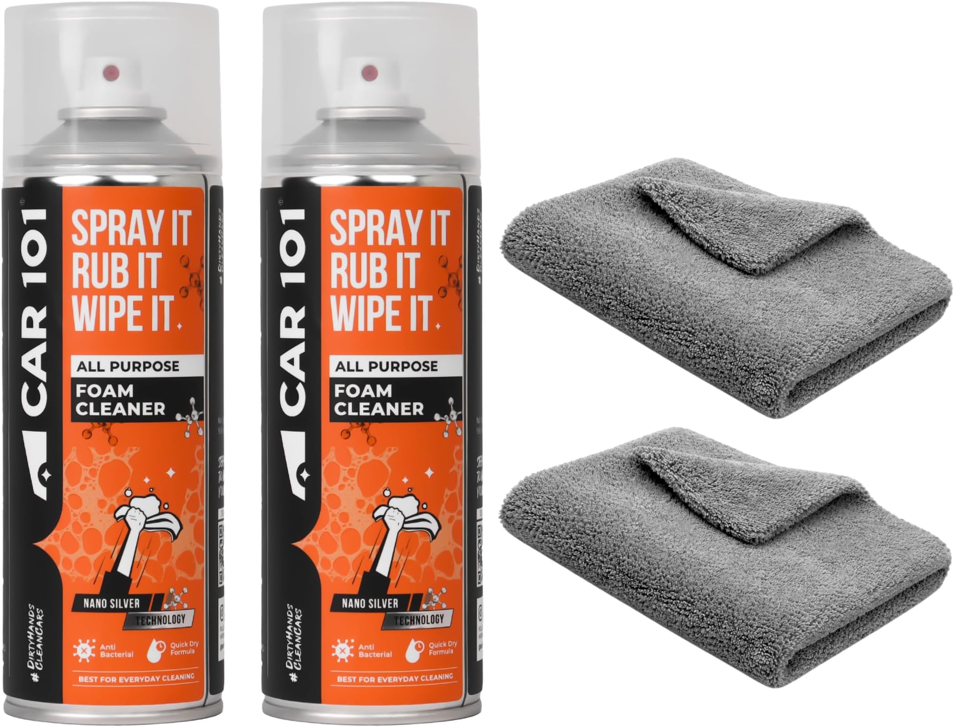 CAR 101 All Purpose Cleaner - 300ml (Pack of 2) | Multi-Surface Deep Cleaning Formula for Car Interior & Exterior | Spray for Dashboard, Kitchen, Leather, Bike & Equipment | Fast-Acting Dirt Remover