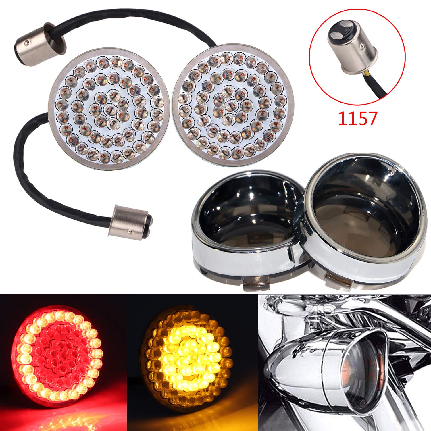 FEILIDAPARTS Pair Mirror Lamp Turn Signal Light compatible with Toyota Corolla Reiz Scion Xb