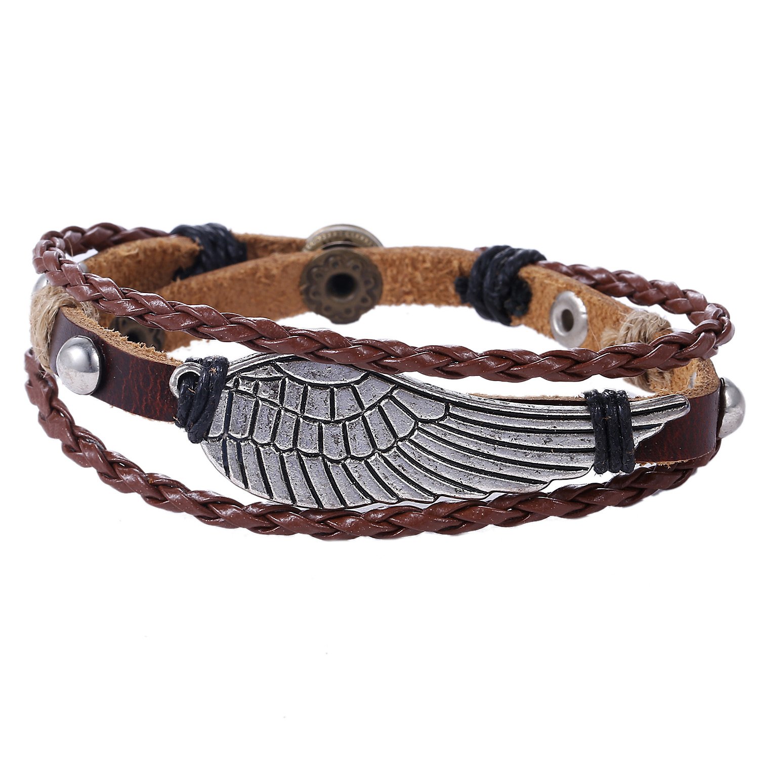 Morella Damen Armband Lederarmband Beads Perlen und Anhängern