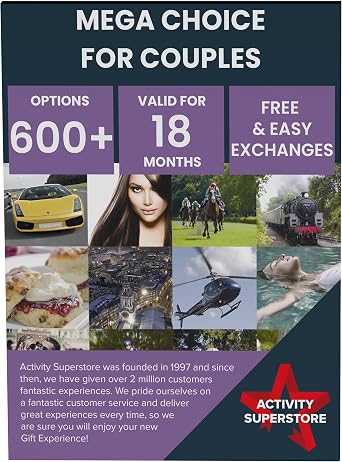 Activity Superstore Mega Choice for Couples Gift Voucher - 600+ Options