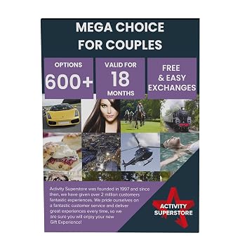 Activity Superstore Mega Choice for Couples Gift Voucher - 600+ Options