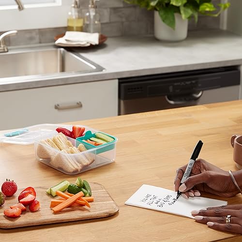 Vista 8 de Sharpie Marcador permanente, punta fina para detalles llamativos, tinta negra, 1 rotulador Negro