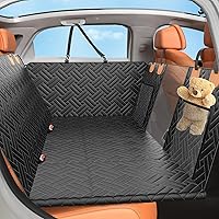 LEHNI Dog Backseat Extender with Hard Bottom: Waterproof Car Seat Cover Hammock, Mesh Window, 400lb Support for Cars/SUVs
