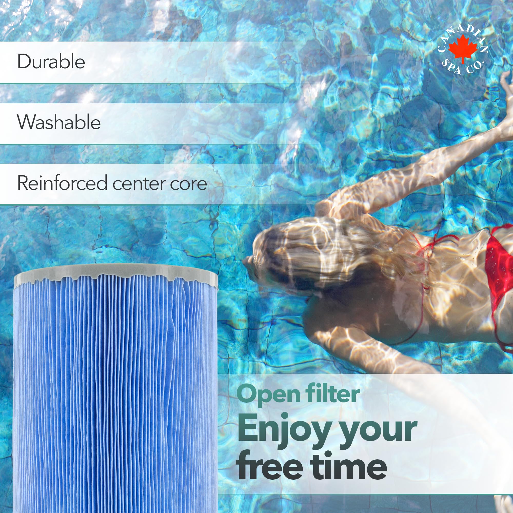 CANADIAN SPA CO. Hot Tub Filter, Replacement Filter for Pleatco PRB50-IN, Unicel C-4950, Filbur FC-2390, Darlly SC706, RTL-50, 03FIL1600 or R173434, Hot Tub Accessories - Image 4