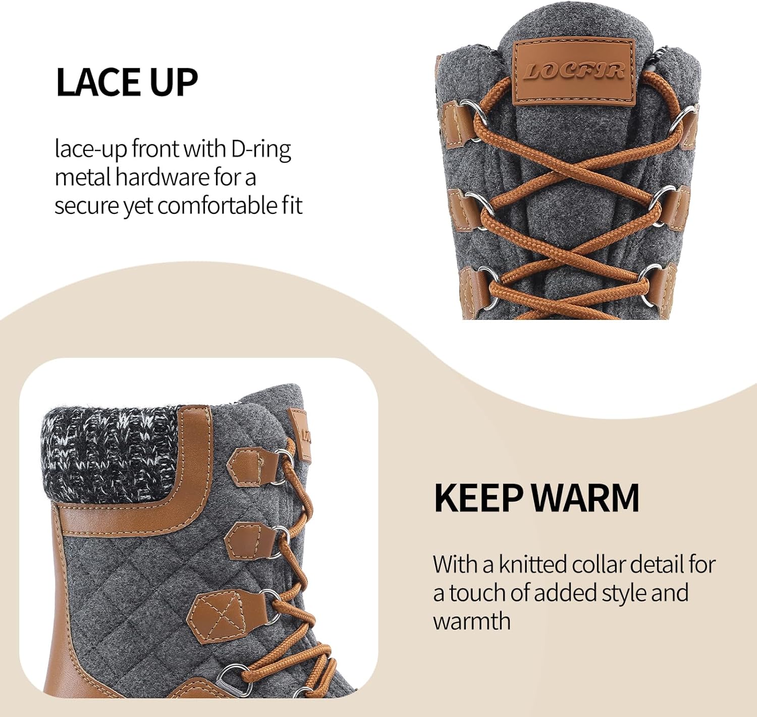 Women Winter Snow Boots | Waterproof Shell | Warm Duck Boots
