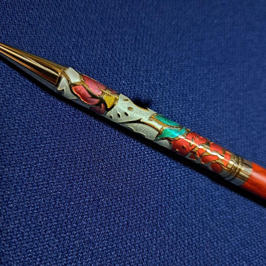 希少 ANDO 宮内庁御用達 安藤七宝店 七宝ボールペンとペン皿のセット