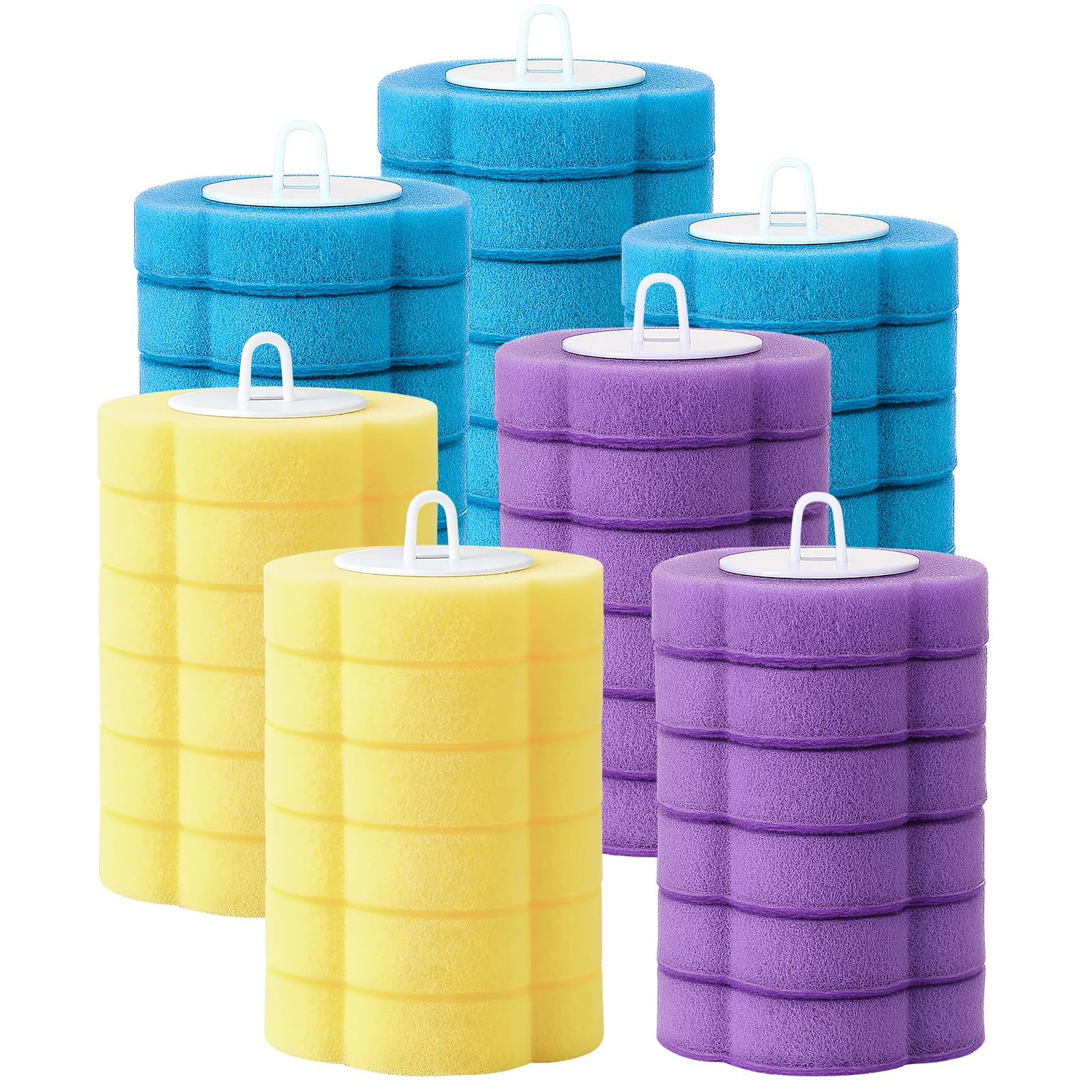 42 PCS Toilet Brush Replacement Head, Disposable Toilet Bowl Brush Refills,Toilet Wand Replacement Heads Cleaner Pads Cleaning System for Sink Bathtub Wash Basin- Multicolor