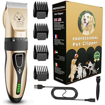 GLOBAL TECH Quiet Dog Shearing Machine Professional Shearing Machine Electric Dog Trimmer Animal Hair Cutting Machine for Dogs Cats and Other Pets
