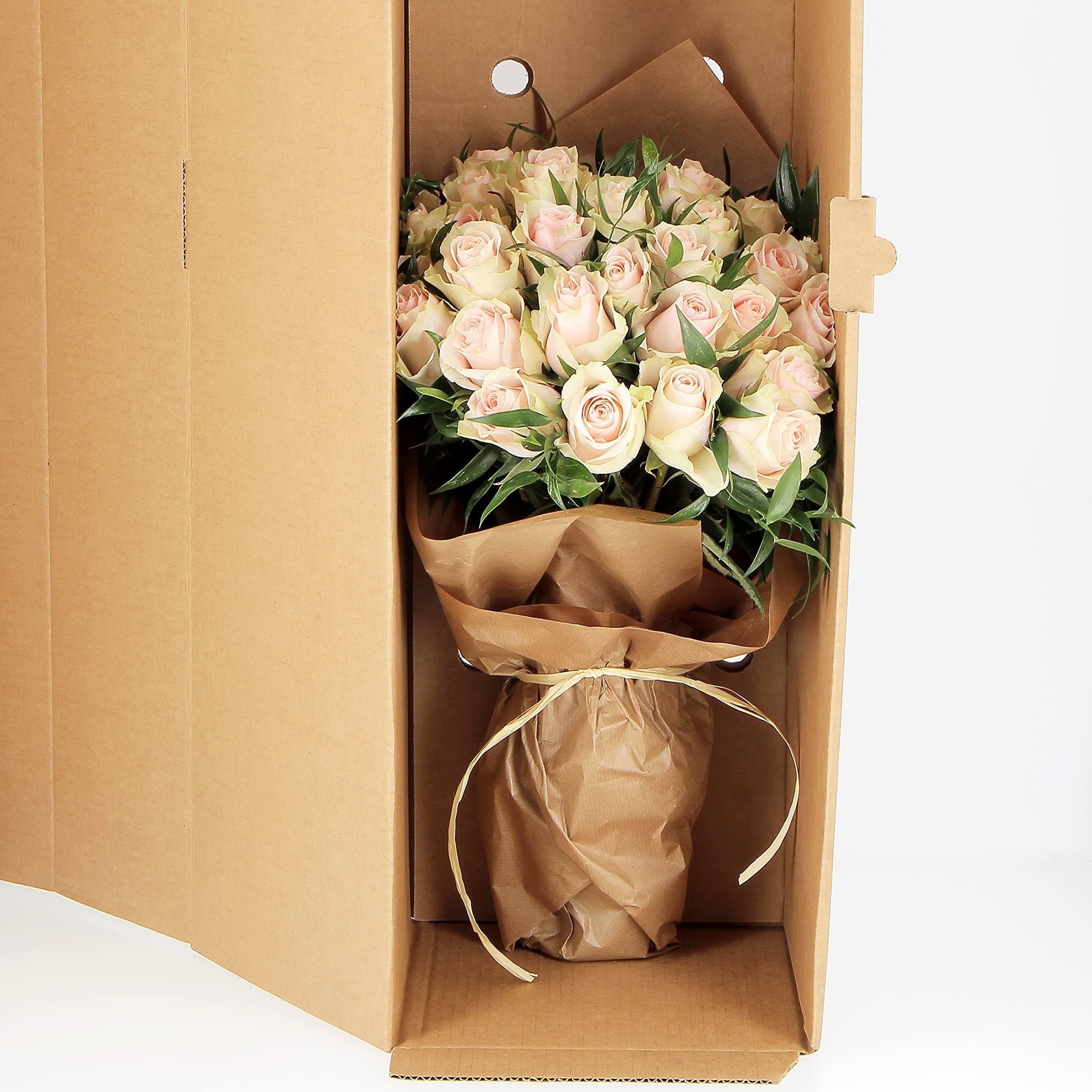 KENTIS - Bouquet di 12 Rose Rosa a Stelo Lungo 50 cm - Mazzo di Fiori Freschi a Domicilio in Italia - Rose Vere Regalo