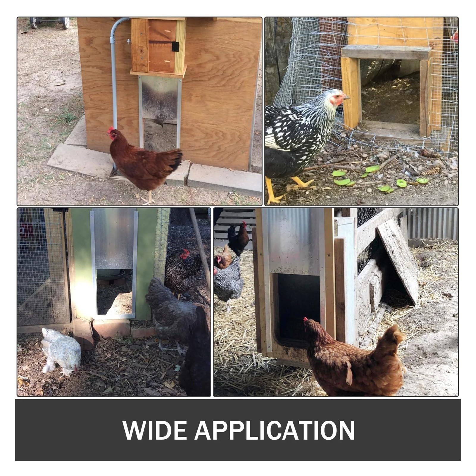 Kit Di Apertura Automatica Della Porta For Pollaio Con Controllo Temporizzazione, Del Cane Degli Animali Domestici Pollo Fattoria Sicuro E Affidabile(20.4Wx37.7W in)