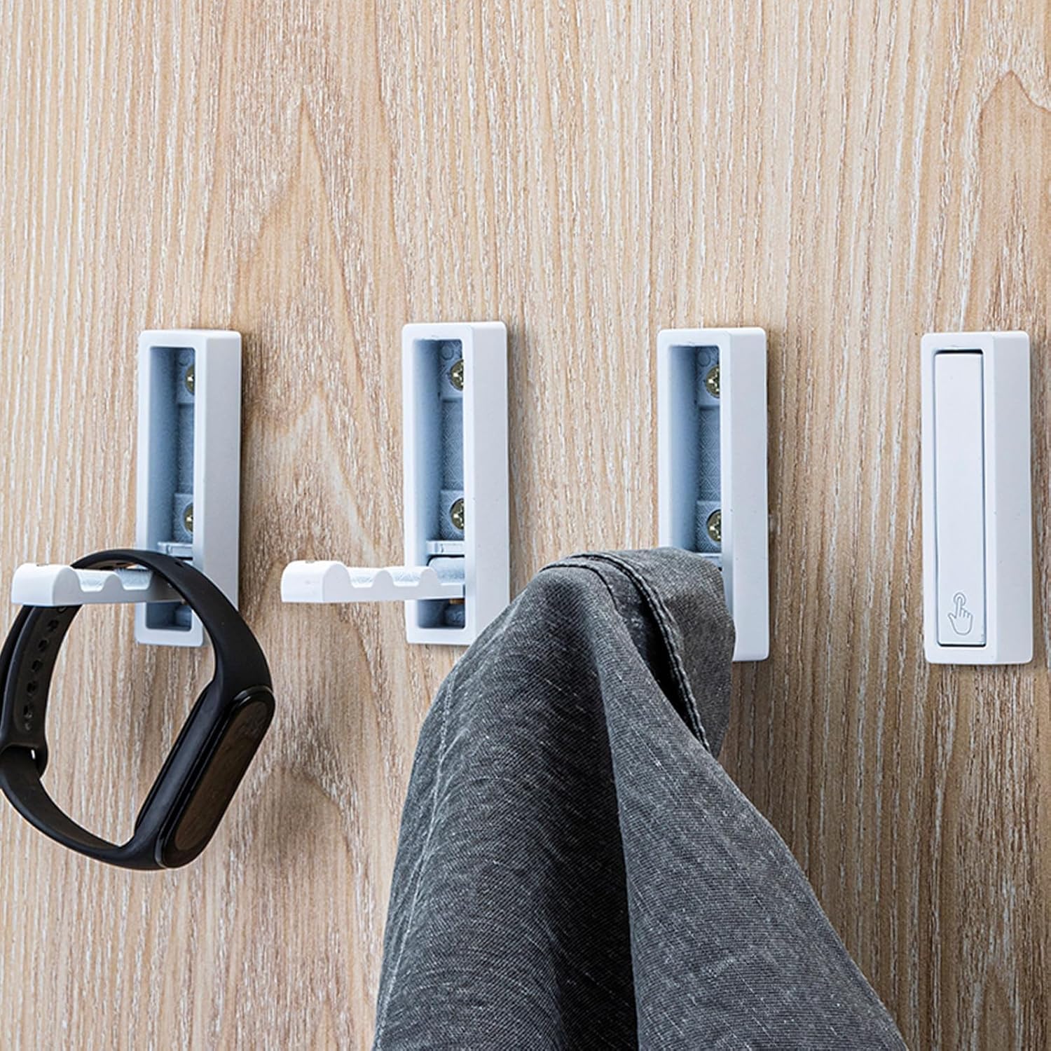 SYZOW Folding Coat Hooks 4pcs Foldable Hook Wall Mounted for Hanging Coat Jacket - Image 4