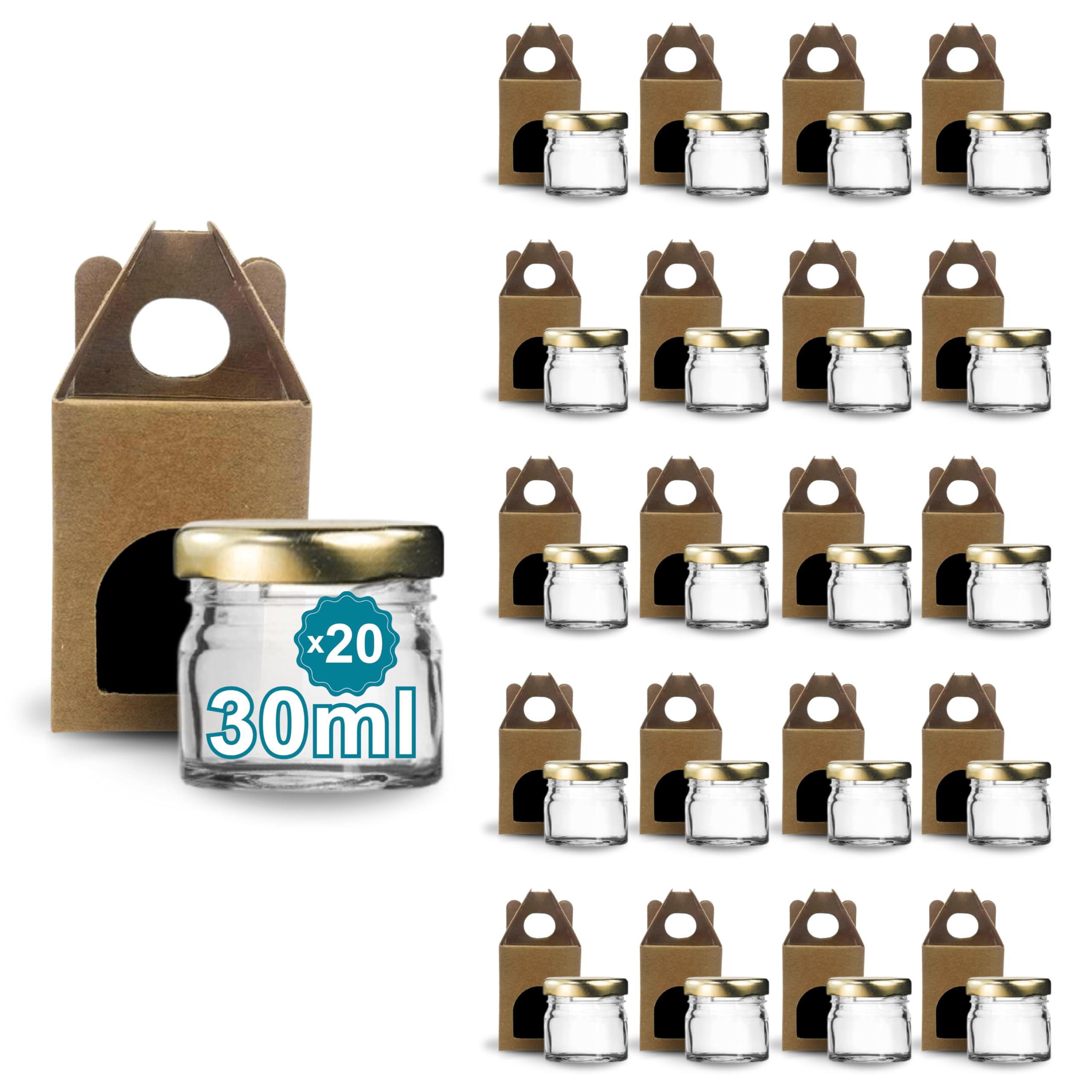 Espiro Rebelde 20 barattoli vuoti in vetro con coperchio | FindTheDeal
