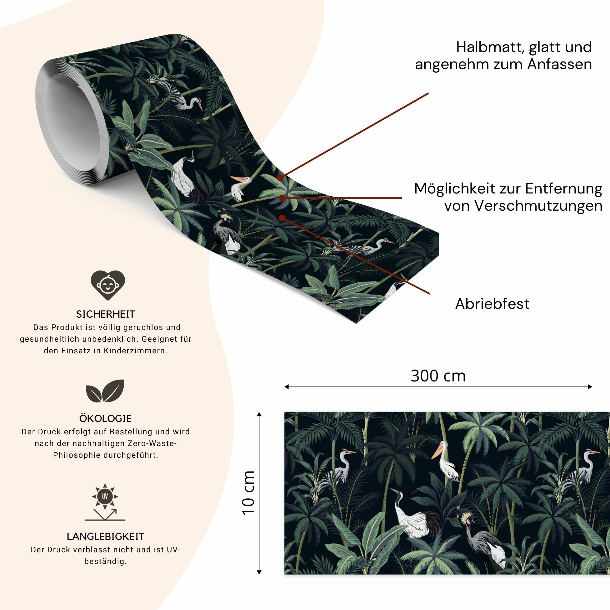 Cenefa De Papel Pintado Autoadhesiva SUIOPPYUW - 10m X 10cm, Material PVC Impermeable, Fácil De Pegar, Para Decorar Salón, Dormitorio, Cocina O Baño
