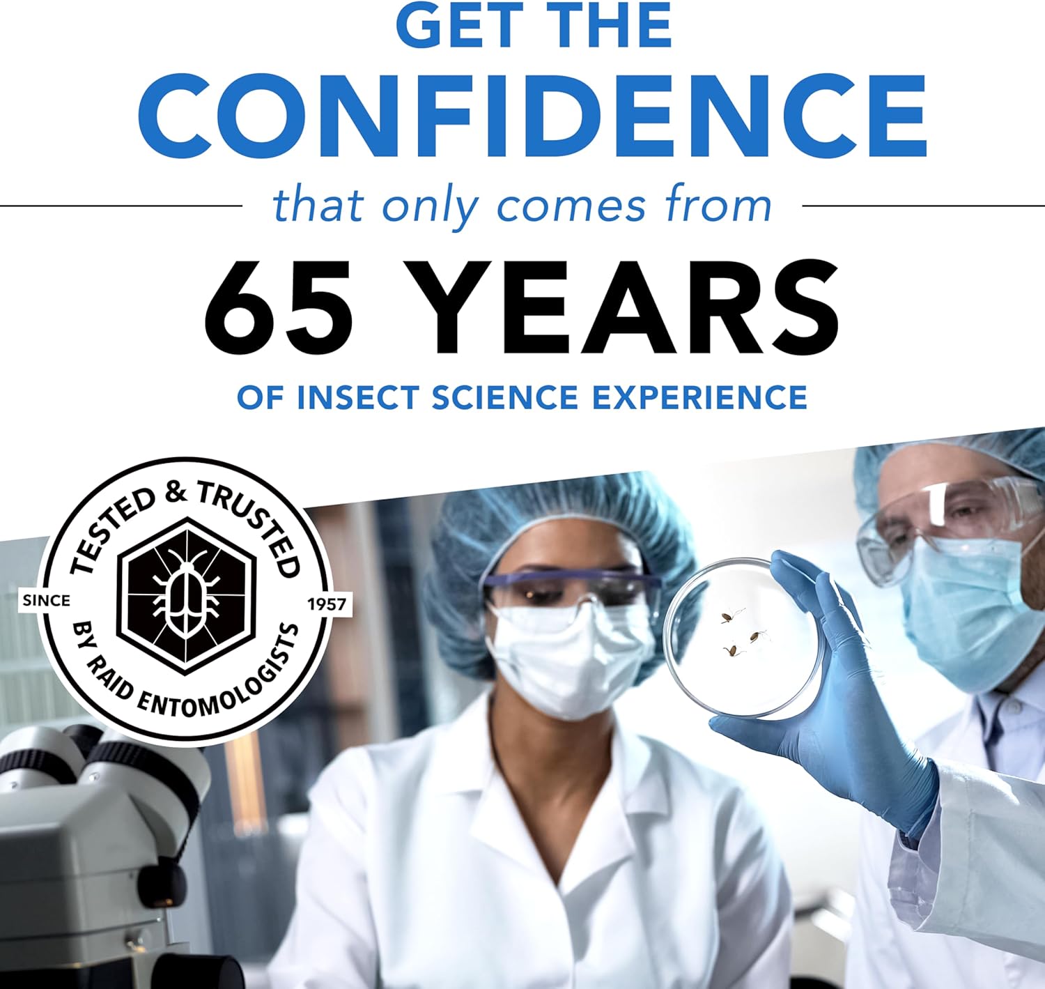 Raid Essentials Flying Insect Light Trap Starter Kit, 2 Plug-In Devices + 2 Cartridges, Featuring Light Powered Attraction