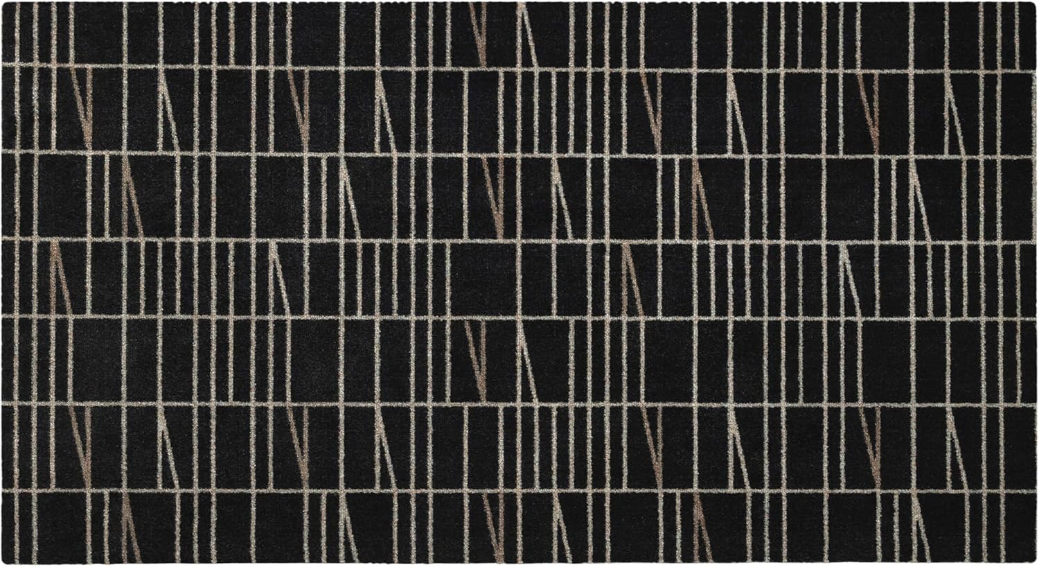 Matterly Maxcent Accent Mat | Organic Squares | Small 20.5" x 35.5" | Light Greige