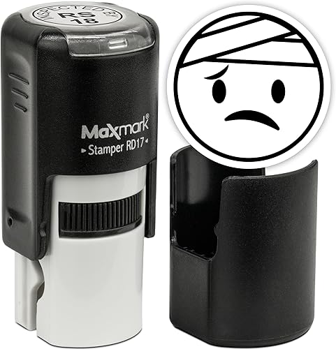 Miniatura 27 de MaxMark Sello Emoji Redondo Autoentintado - Corazón - Tinta Púrpura