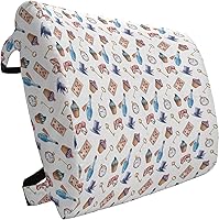 Vista 169 de Lunarable Teal Travel Pillow Neck Rest, Aquatic Fauna Theme Hand Drawn Style Various Starfish in Blue Shades, Memory Foam Traveling Accessory for