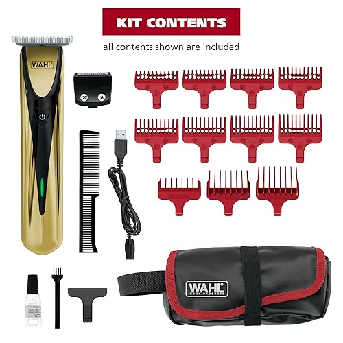 Miniatura 10 de Wahl Afeitadora de bordes y detalles recargable inalámbrica de iones de litio y recortadora de barba para hombres con carga USB - Modelo 3025950