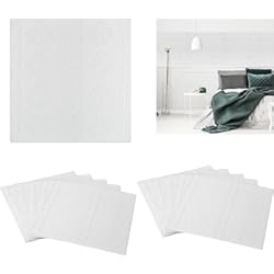 Revestimiento De Pared Palillería De Mdf Relaxdays Paneles Pared Set 10, Autoadhesivos, Cortar a Medida, Relieve, Revestimiento Barroco, 70x70 cm, Color Blanco, 90% Espuma 10% plástico