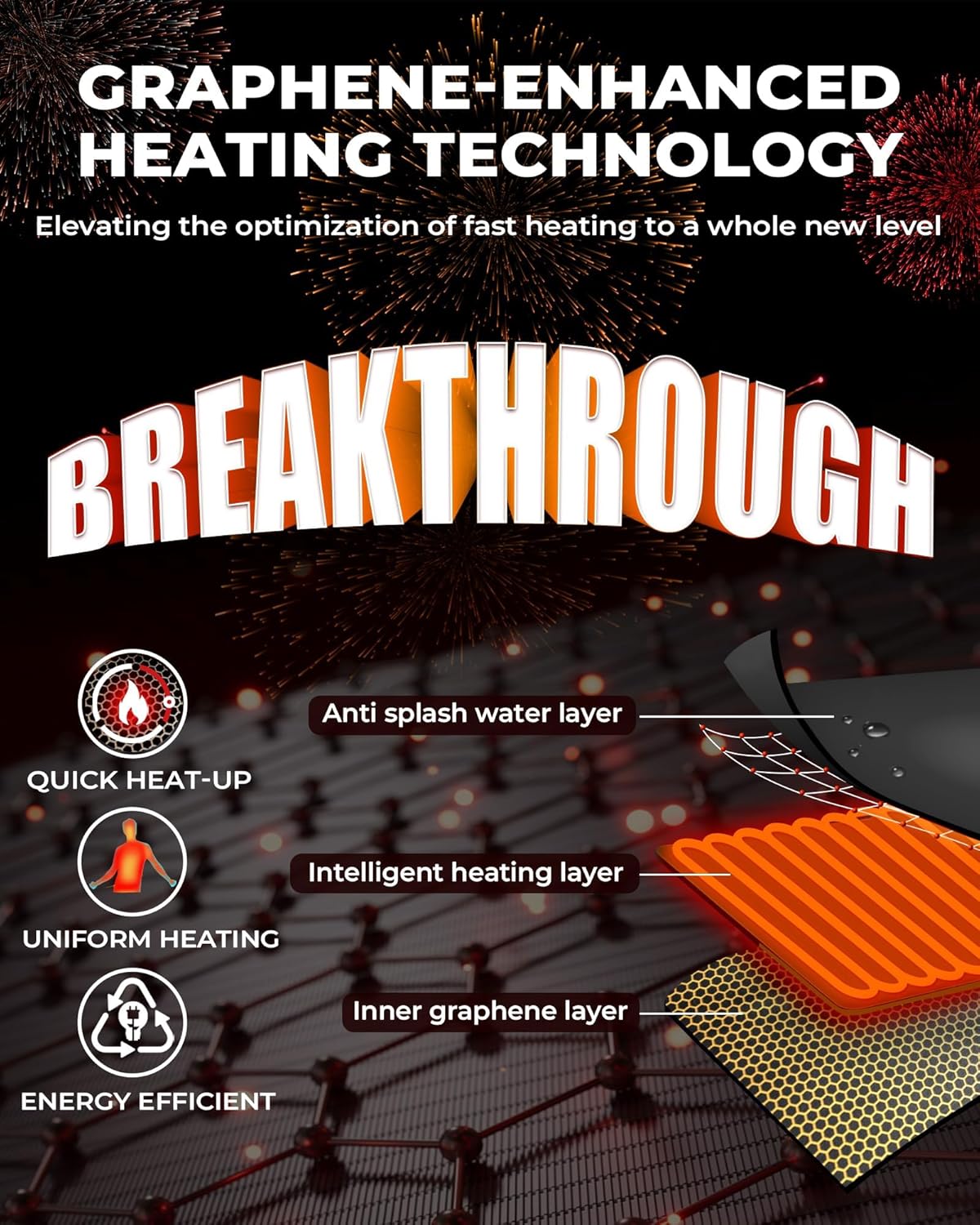 ARRIS 12V Heated Puffer Vest, Lightweight Electric Heating Vests Fleece Lining for Winter Work Hunting - Image 3