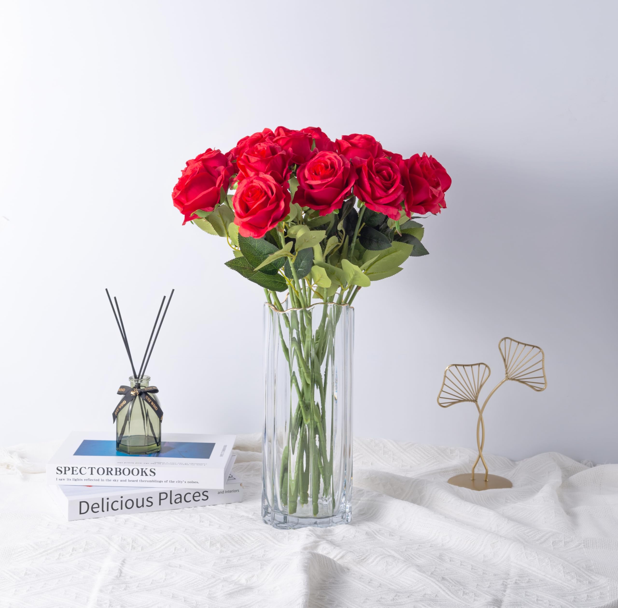 JOYHAZE 12 Pcs Artificial Roses - Image 4