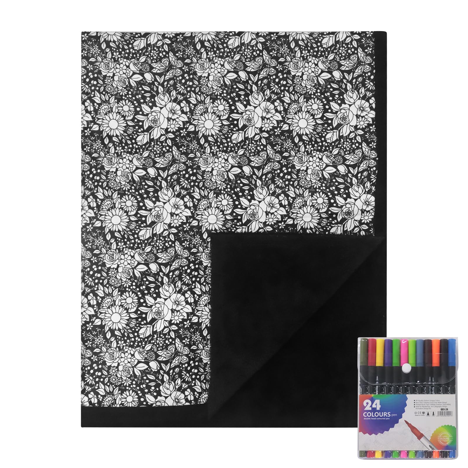 Coperta da colorare fai da te, progetto di arte creativa personalizzata, coperta da disegno in pile morbida e confortevole, decorazione per camera da letto (fungo)