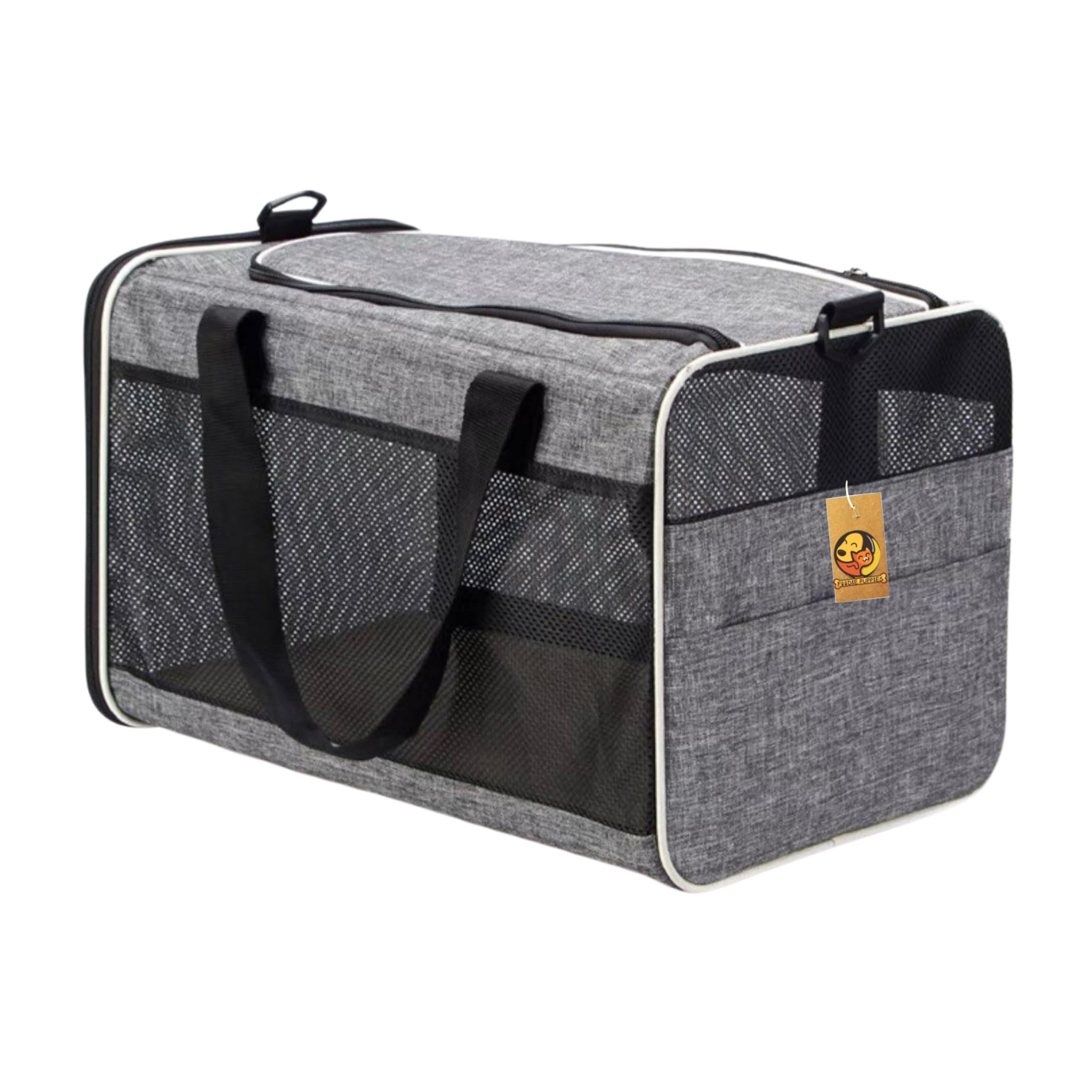 Foodie Puppies Pet Backpack Carrier for Small Cats Dogs | Ventilated Design, Safety Straps, Buckle Support, Collapsible | Designed for Travel, Hiking & Outdoor Use (Black) (B0CHQF9GCY) Amazon Price History, Amazon Price Tracker