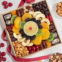 Vista 3 de A Gift Inside Festive Holiday Dried Fruit, Nuts & Chocolates Gift Tray