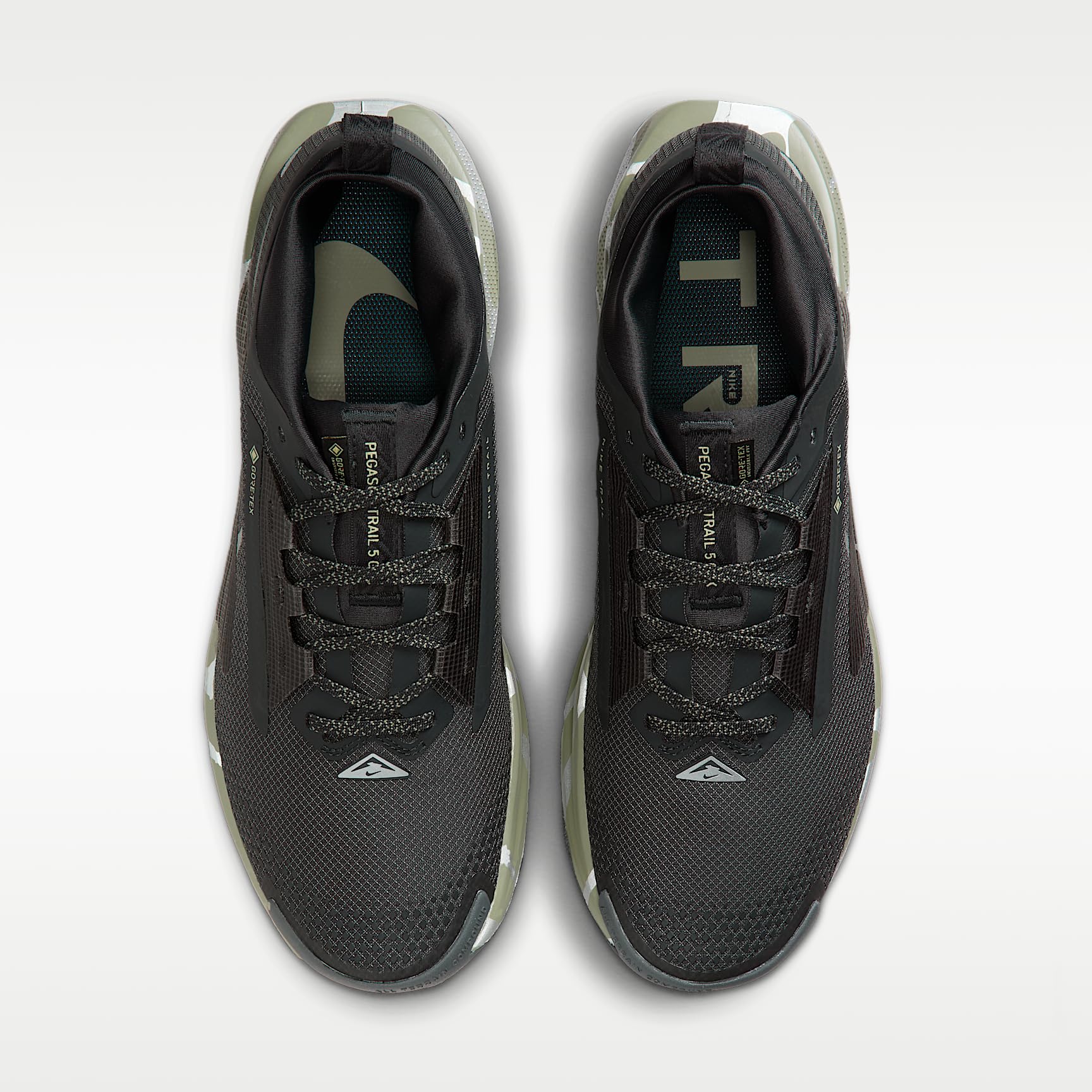 Nike Reactx Pegasus Trail 5 GTX - Zapatillas de Senderismo para Hombre, Color Antracita, Plateado y Ligero, Talla 42 EU, Anthracite Reflect Silver Ligh, 42 EU