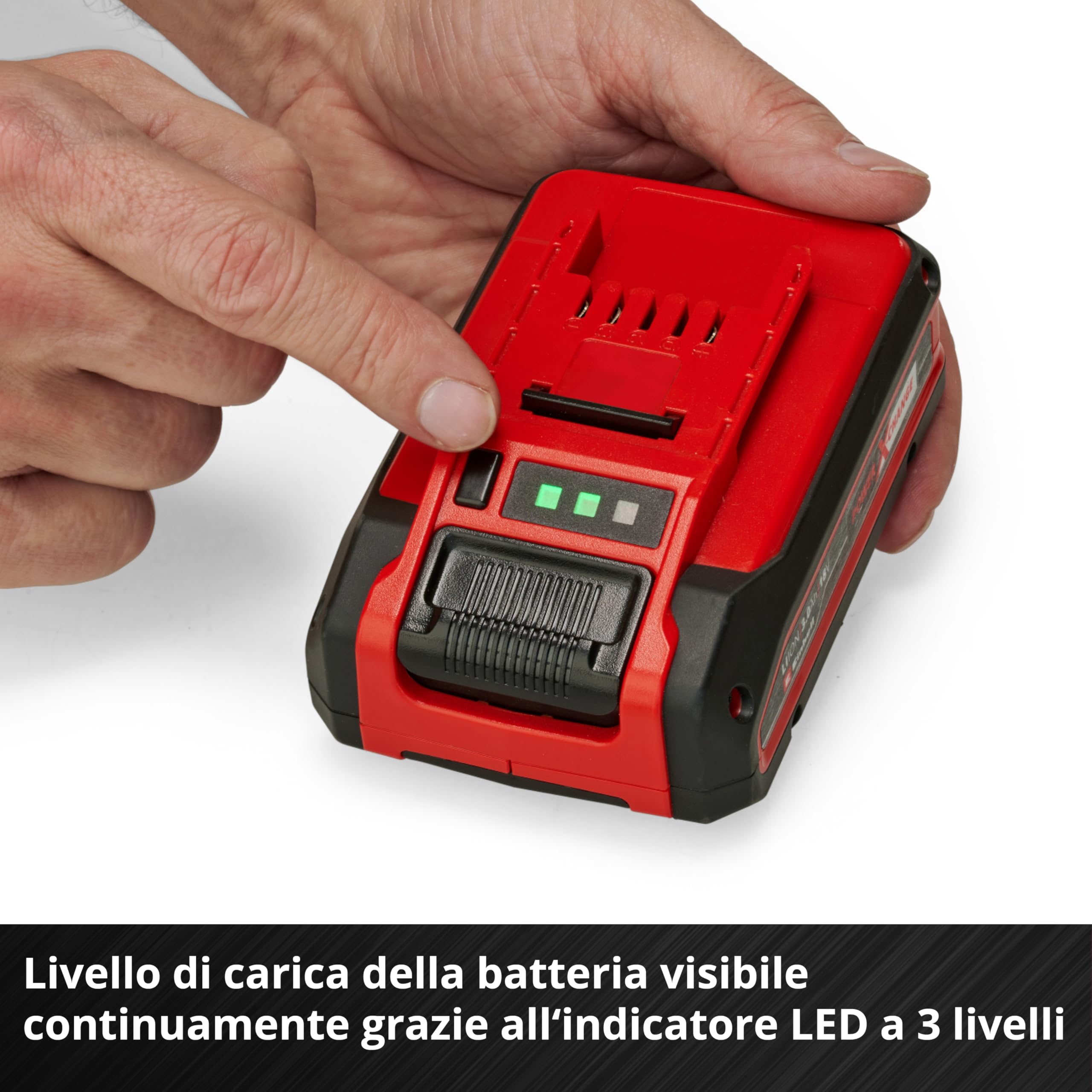 Original Einhell 4 Ah PLUS Power X-Change Starter Kit (1 batteria X 18 V 4 Ah PLUS, 1 caricabatterie 3 A, tempo di ricarica 75 min, adatto per tutti i dispositivi Power X-Change)