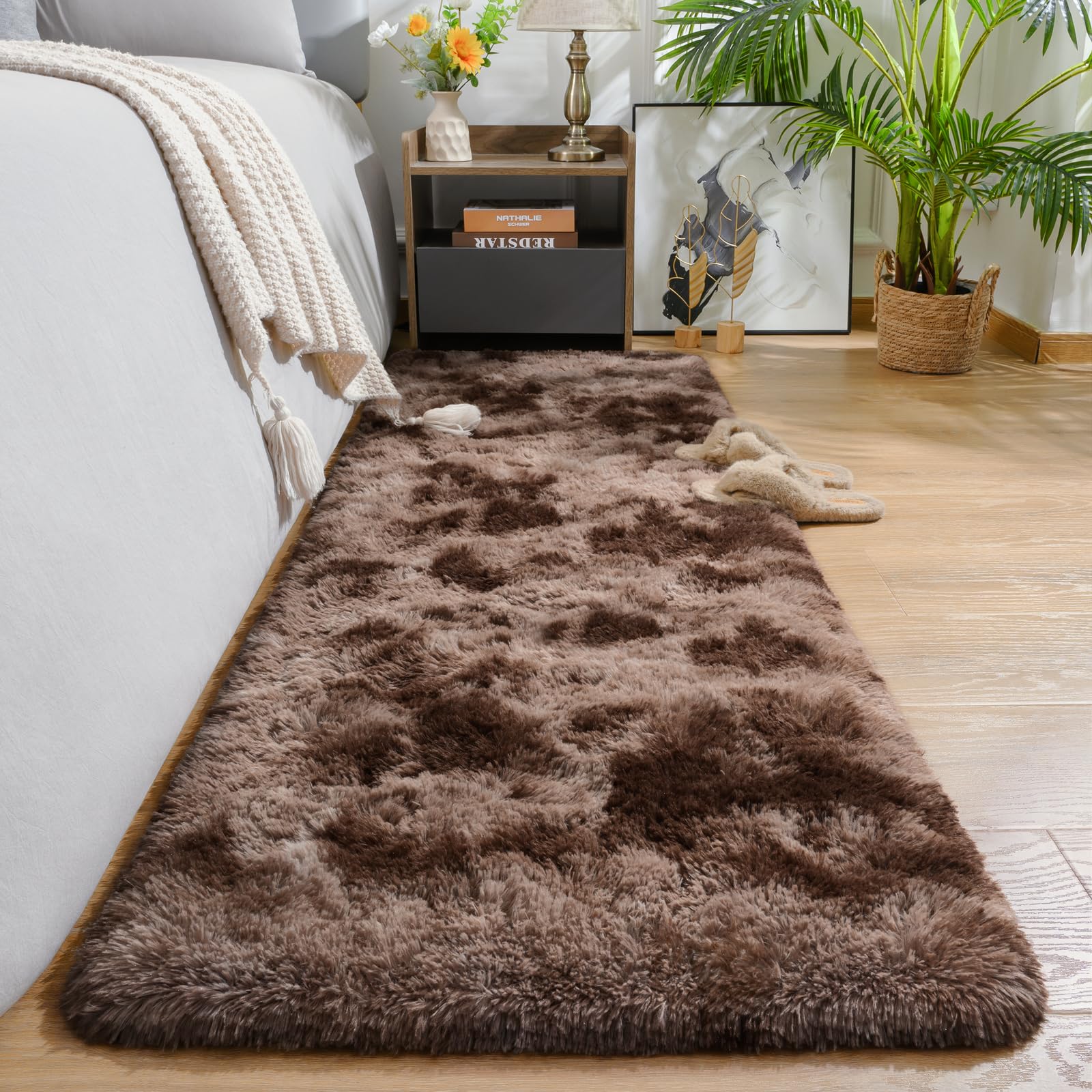 AROGAN 2x6 Feet Soft Runner Rugs for Bedroom Plush Fluffy Rug, Shag Furry Area Rug Carpet Non Shedding for Nursery Children Kids Girls Room Home