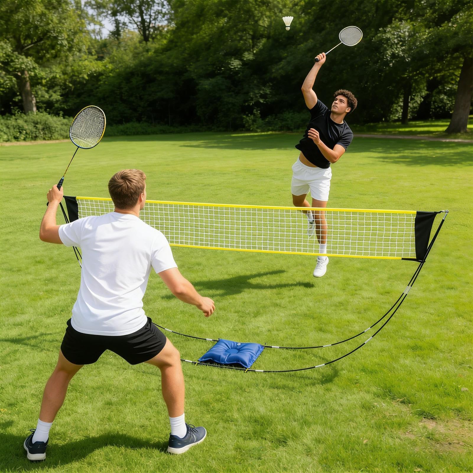 Rete da Badminton Attrezzatura per Allenamento Pieghevole | Rete da Tennis Compatta Uso in Cortile, Campo, Pratica, Vacanza, Spiaggia, , Palestra, Scuola