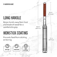 Vista 3 de Farberware 5290494 BBQ Shish Kabob - Cestas para asar, color negro y madera