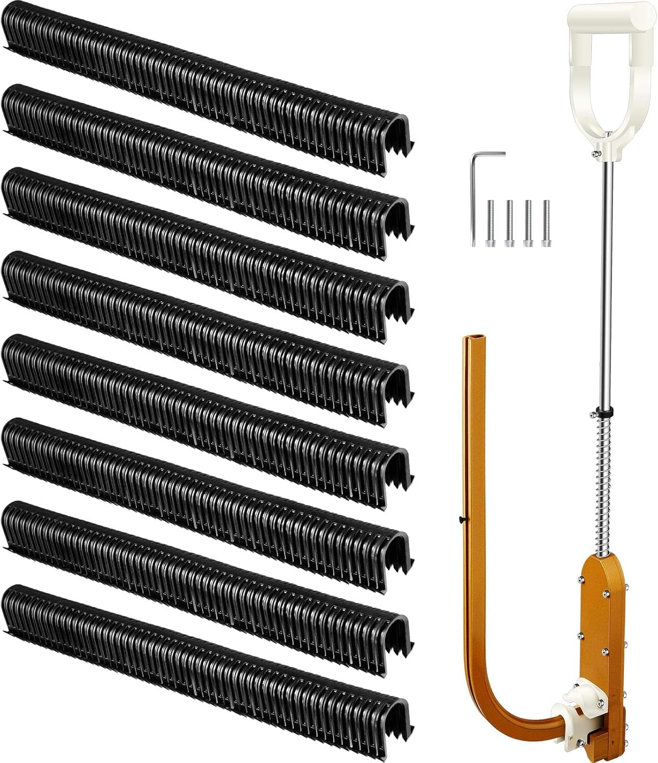 PEX Foamboard Stapler Kit with 1100 Staples – Heavy-Duty Stand-Up PEX Staple Gun for 1" & 2" Foam Boards | Ergonomic Radiant Heating Stapler for PEX Tubing Installation