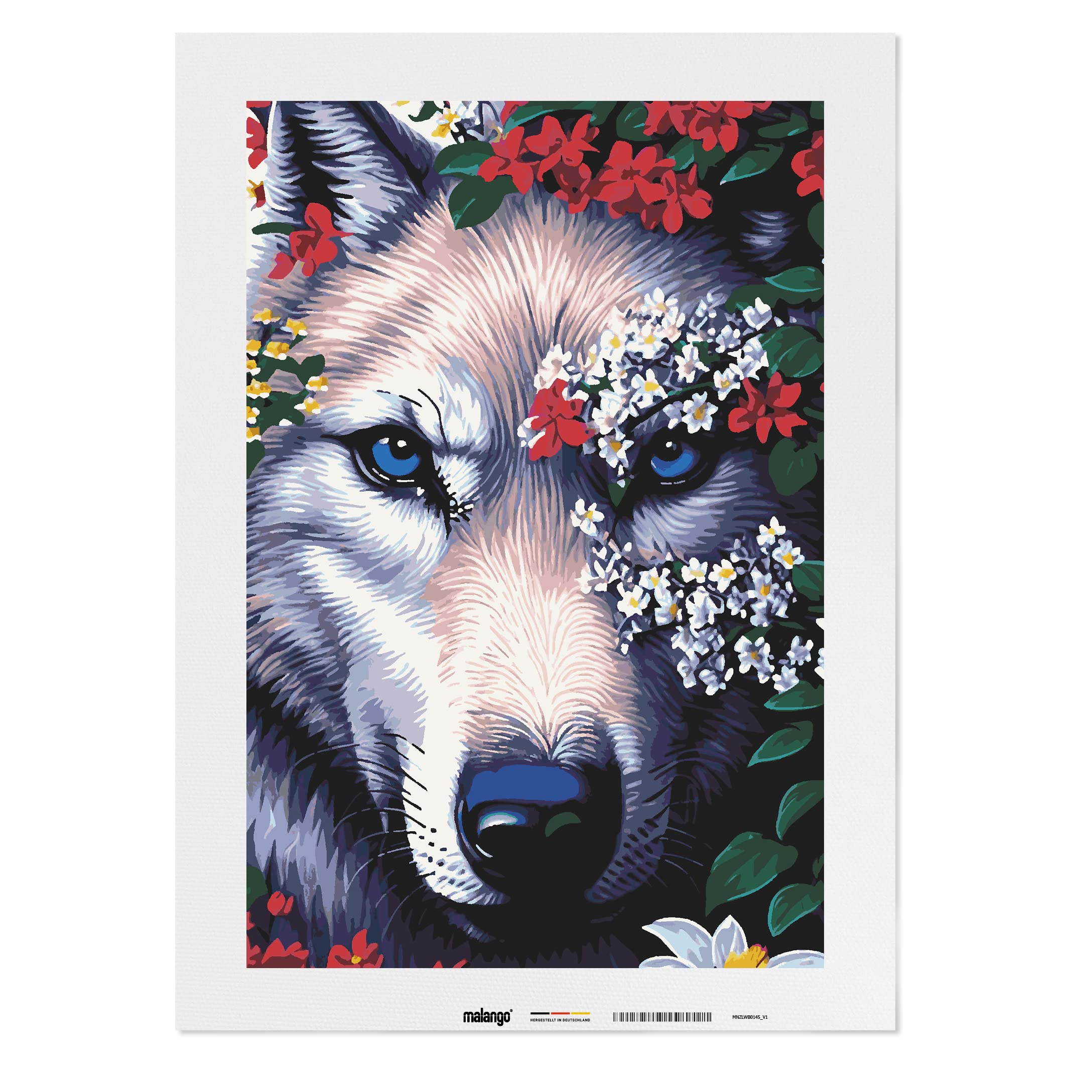 Malen nach Zahlen Erwachsene - Wolf Winfried 90 x 60 cm groß XL Premium-Malset ohne Rahmen, Hergestellt in unserer Produktion in Deutschland, Kreative