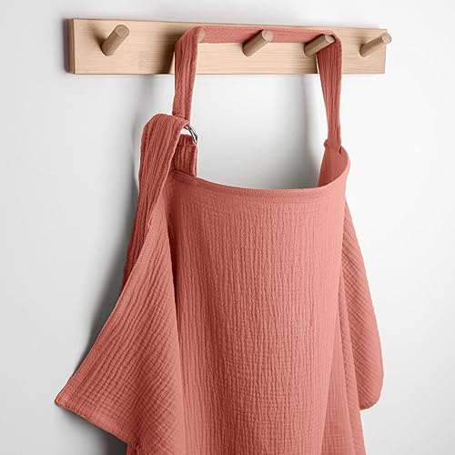 Miniatura 10 de Comfy Cubs Cobertor de Lactancia de Muselina, Paquete de 1, Cobertor de Lactancia 100% Muselina - Bufanda de Lactancia para Bebé Suave y Rosa