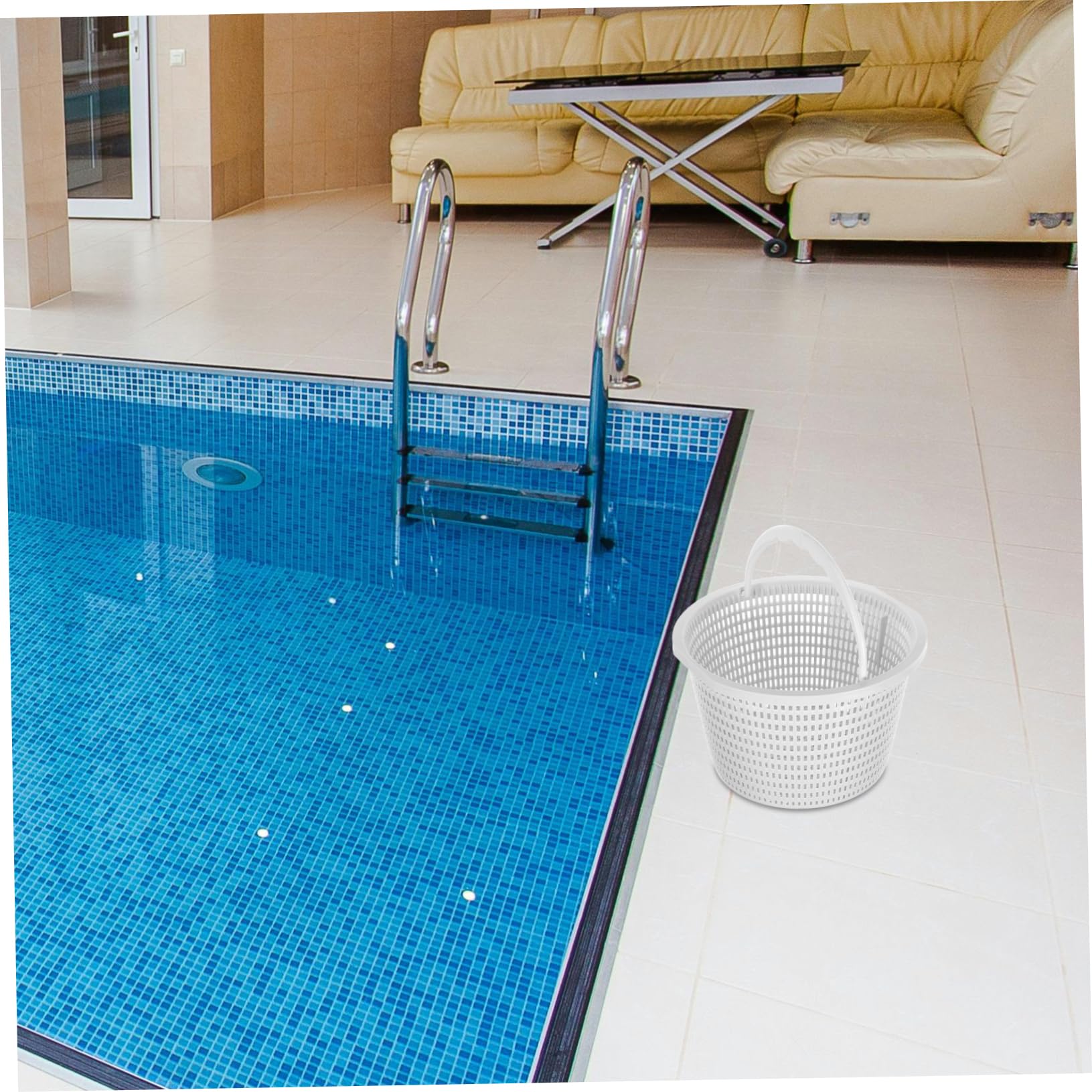 2piezas Filtro De para Piscina Cesta De Skimmer Compatible Gran Capacidad Reutilizable y De Limpiar para Mantener Piscina Limpia y Ordenada