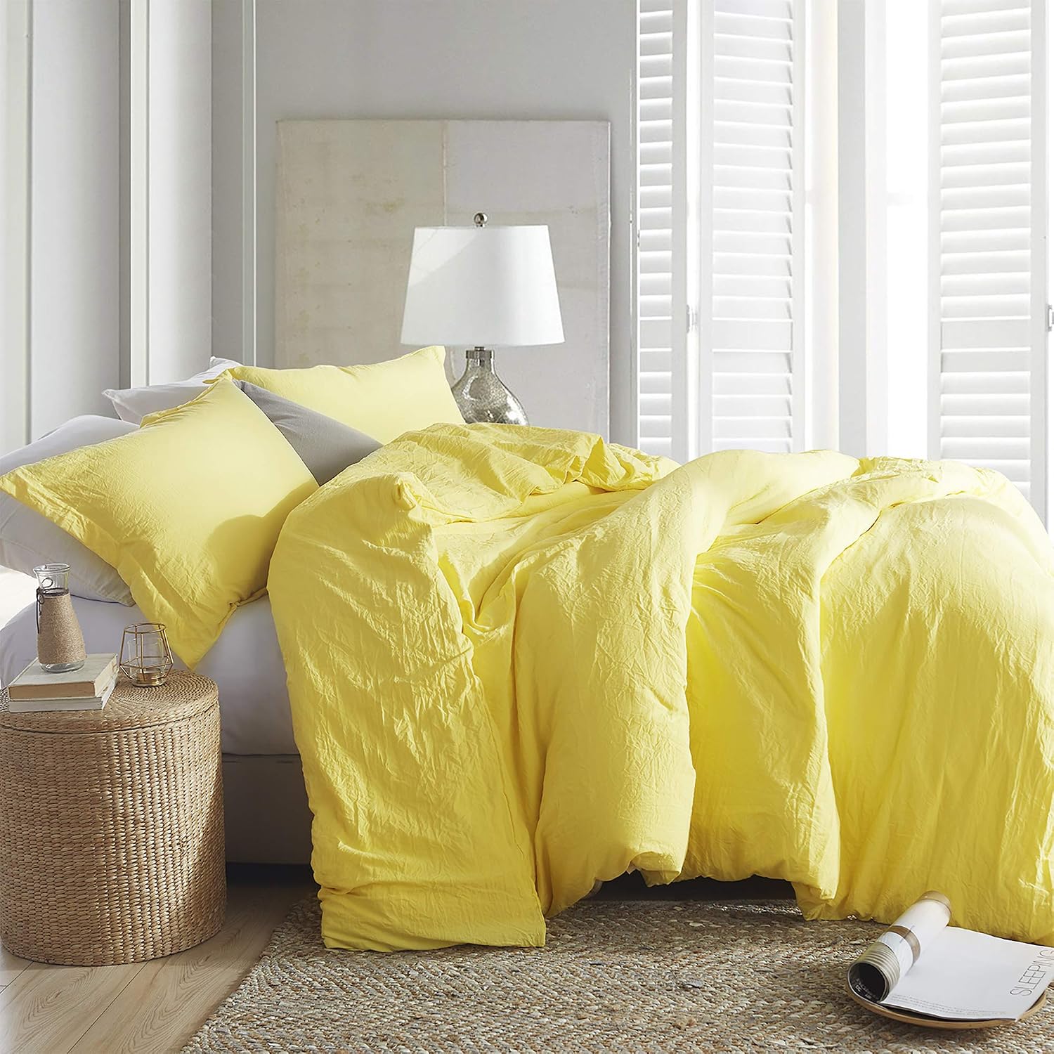 Duvet Cover - Natural Loft Twin XL - Limelight Yellow