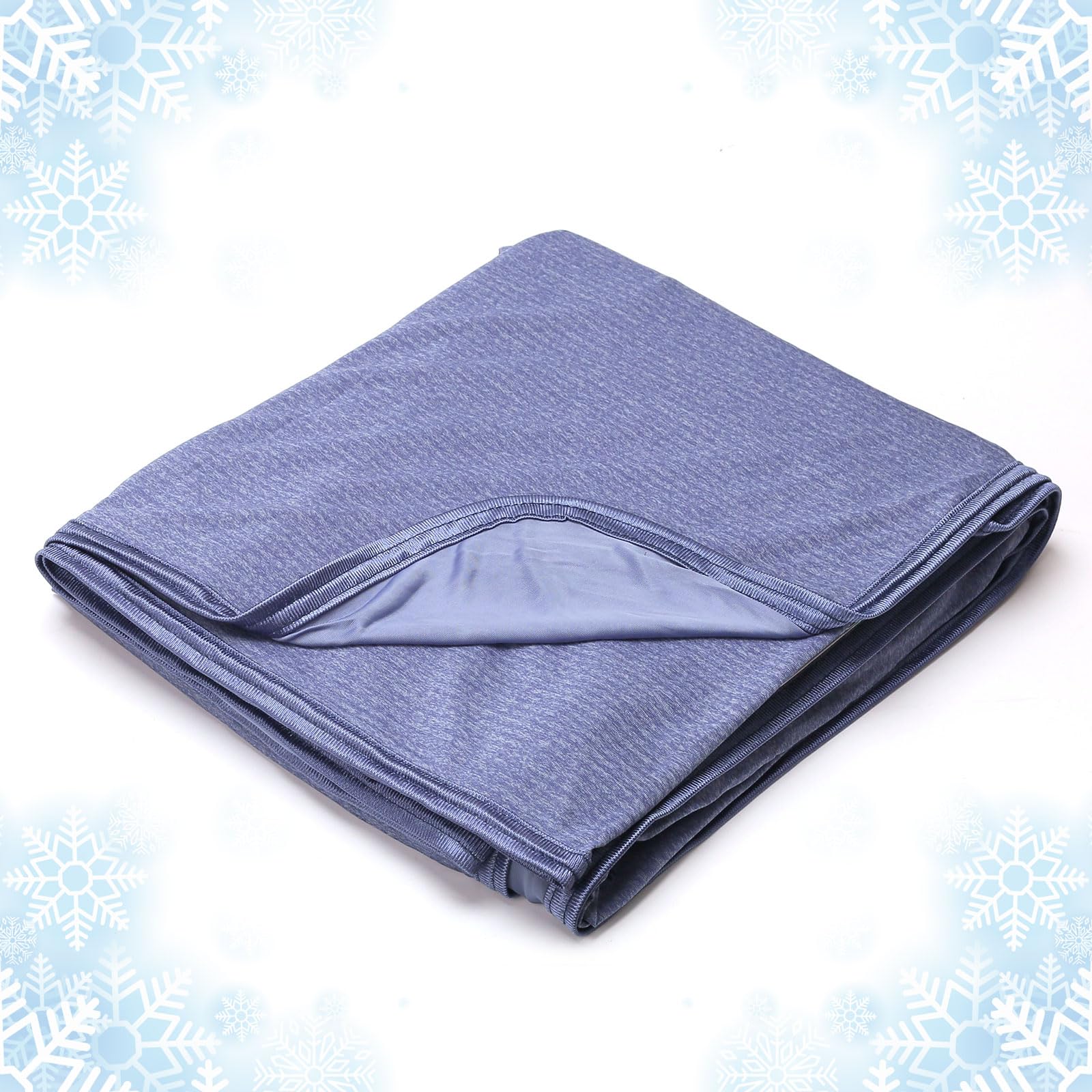 Ailemei Direct Cooling Throw Blanket for Hot Sleepers,Shadow Stripe Blue,50"x60"