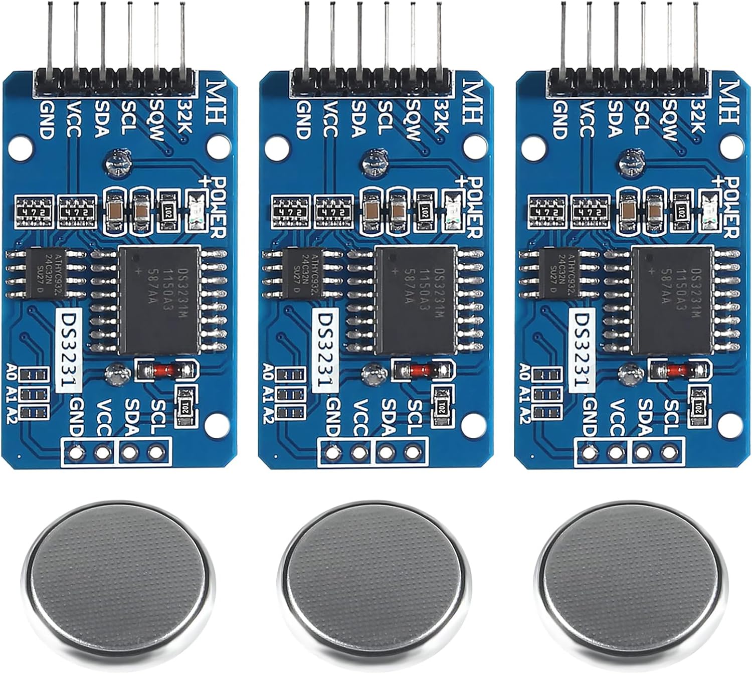 APKLVSR 3 Stück Real Time Clock RTC Modul kompatibel mit DS3231 I2C ...