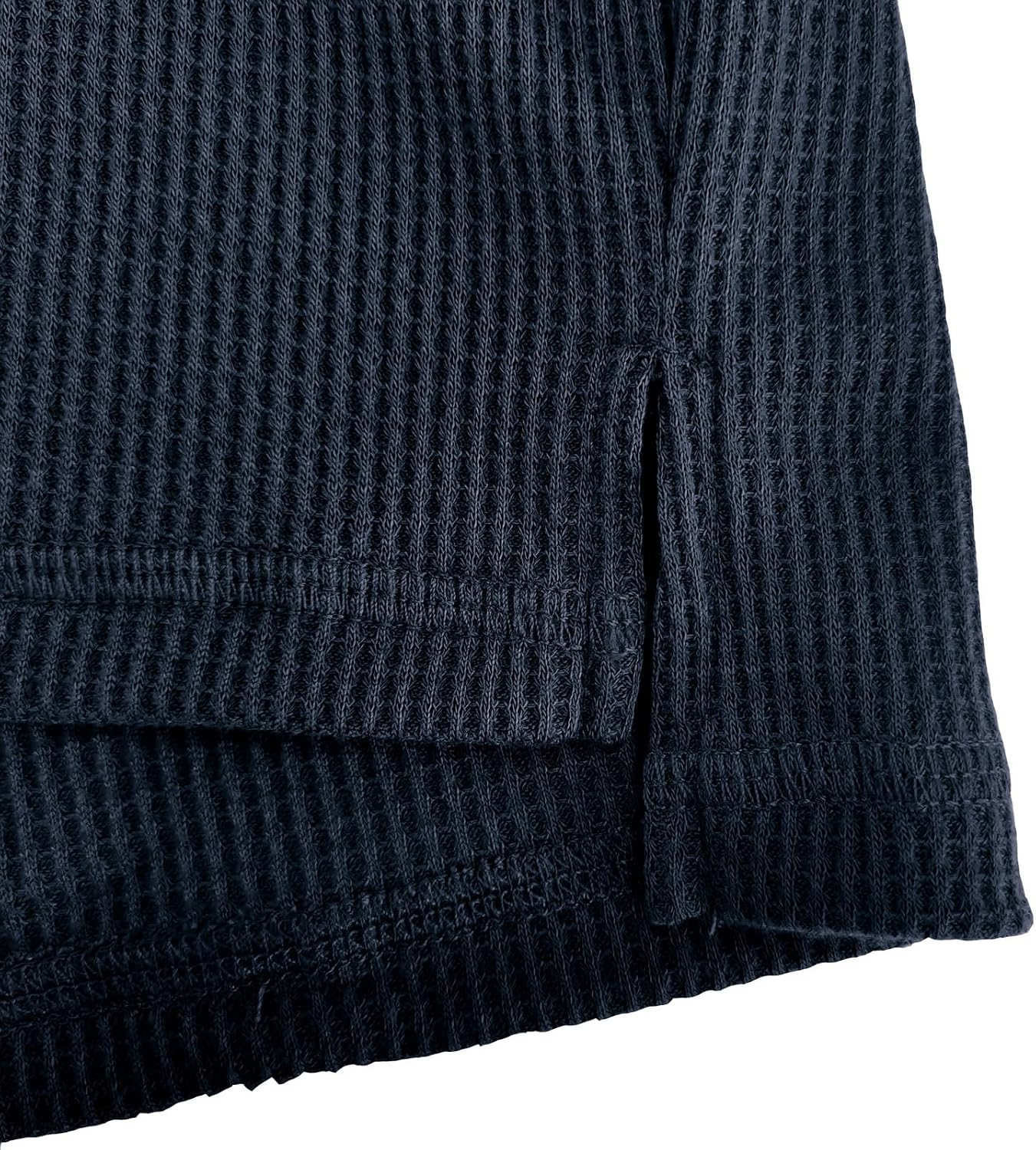 Men's Waffle Basic T-Shirt Long Sleeve Thermal Crew Neck Casual Top Underwear Lightweight Base Layer