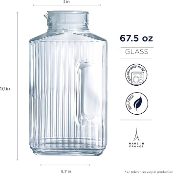 Luminarc - 1032116 - Quadro - Decanter - 2 Litres + White Stopper