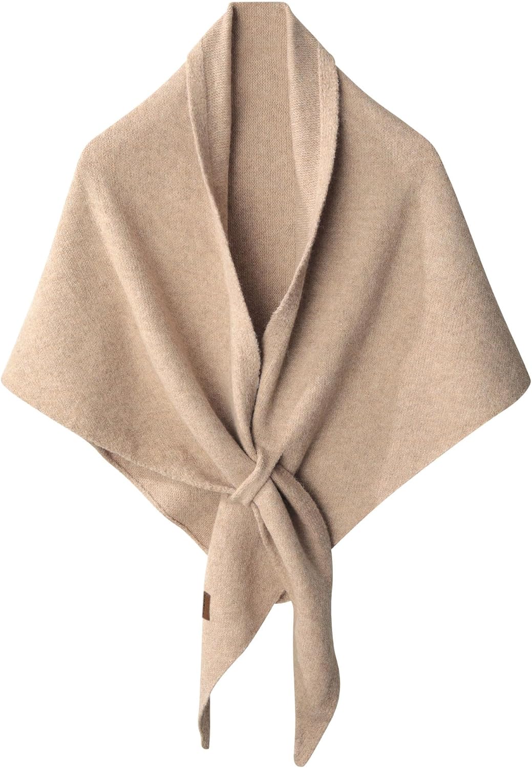 WELROG Winter Shawl Wraps for Women - Solid Color Knit Scarf Pashmina Wraps Warm Triangle Scarf