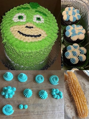 Miniatura 2 de Punta de tubería 4B, 3 puntas de glaseado 4B, punta de glaseado 4B sin costuras, punta de decoración de pastel de estrella abierta 4B