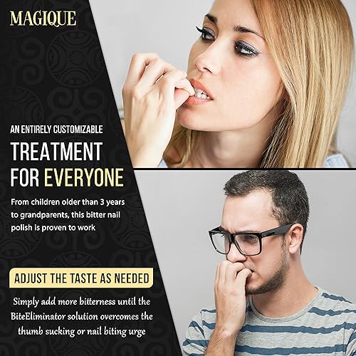 Miniatura 5 de Magique Eliminador de mordidas  Deja de chupar el pulgar y morderse las uñas para niños y adultos  Tratamiento de esmalte de uñas amargo  Fuerza