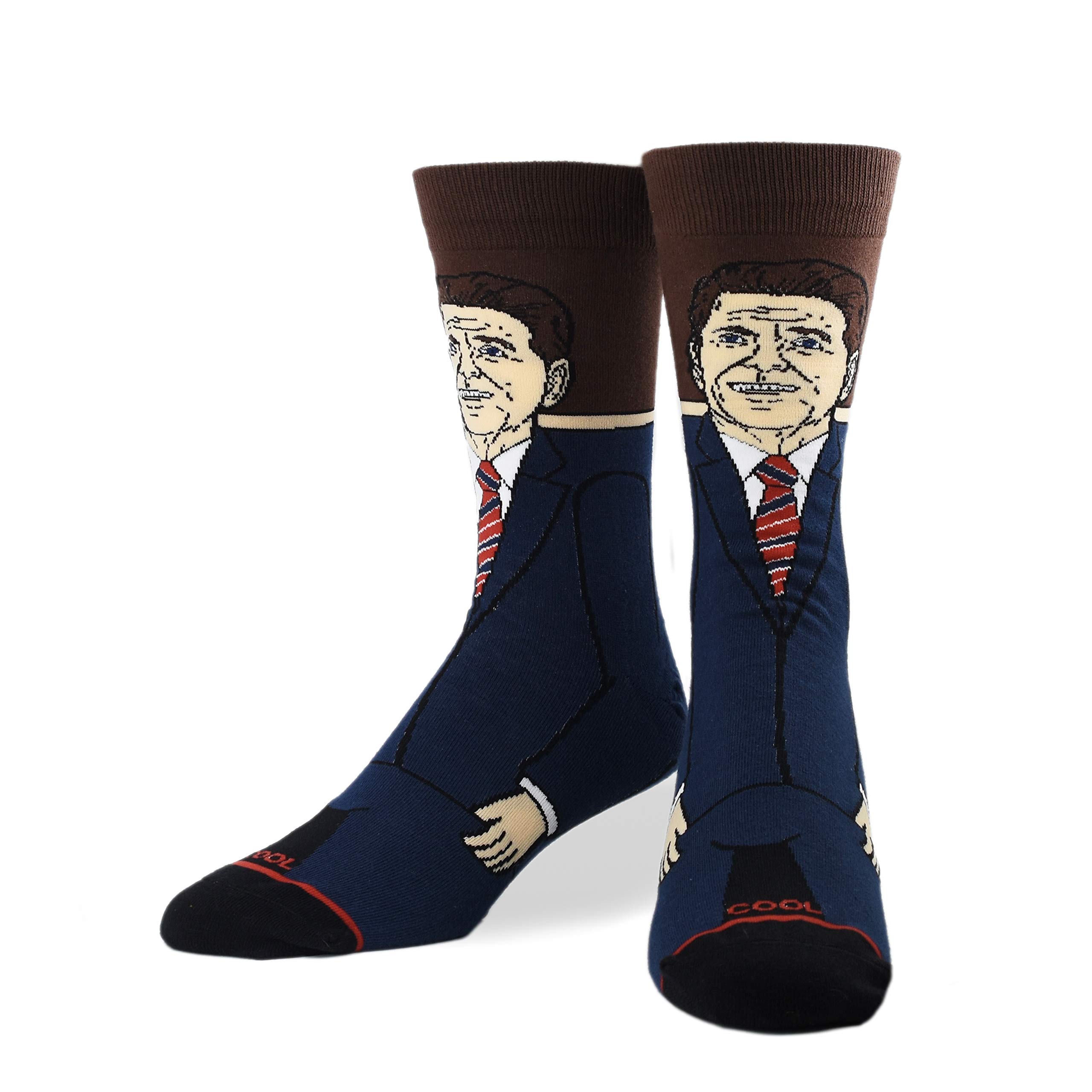 Novelty Crew Dress Sock, Political, Republican Democrat, Fun Silly USA